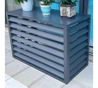 Cache Climatiseur Exterieur Aluminium ,Couvercle De Poubelle Autoportante ,Extérieures Couverture De Centrale Écran , Grille De Persienne Couverture Anti-Poussiè ,Adapté À L'extérieur C,110*60*80cm