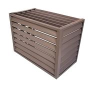 Cache climatiseur Exterieur aluminium,Grille de persiennes Couverture Anti-poussiè,Étanche À La Poussière Et À L'eau,Couvercle de Poubelle autoportante,Convient pour l'unité extérieure du climatiseur