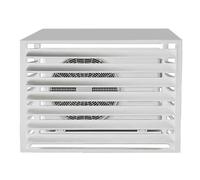 Cache Climatiseur Exterieur Aluminium,Housse Climatiseur, Écran De Clôture For Climatiseur,Cache Poubelle, Cache Pompe A Chaleur Pour Jardin, Patio, Pelouse Équipement De Piscine White,110x60x80cm