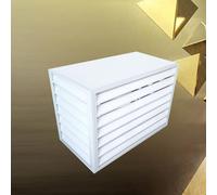 Cache climatiseur Exterieur aluminium,housse de pluie pour climatiseur,mini couvercle de climatiseur divisé,Déflecteur d'air de climatization, Convient pour l'unité extérieure du climatiseur(Color:Wh