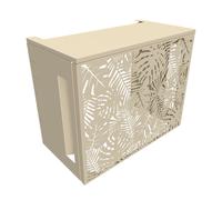 Cache climatiseur extérieur ATOLE en aluminium thermolaqué - Taille 2 : H. 113 x L. 110 x P. 64 cm - Crème
