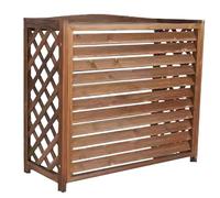 Cache Climatiseur Exterieur Bois Imperméable Cache Clim Exterieure Protection Climatiseur Exterieur Décoration pour Balcon et Terrasse 3 Tailles (Size : Medium)