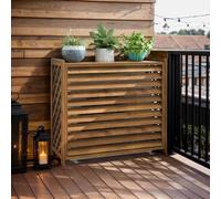 Cache Climatiseur Exterieur Bois Massif Cache Clim Bois Balcon Support Pot De Fleur Housse Climatiseur Extérieur Protection D'un Groupe Extérieur D'un Climatiseur(100x44x93cm)