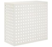 Cache Climatiseur Extérieur, Cache Clim Couverture de Climatiseur Housse de climatiseur Blanc 110x50x105 cm Acier
