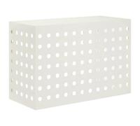 Cache Climatiseur Extérieur, Cache Clim Couverture de Climatiseur Housse de climatiseur Blanc 90x40x60 cm Acier