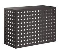 Cache Climatiseur Extérieur, Cache Clim Couverture de Climatiseur Housse de climatiseur Noir 110x50x80 cm Acier