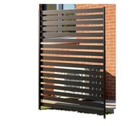 Cache Climatiseur Exterieur Écran de clôture de confidentialité en métal | Clôture de climatiseur extérieur 65 "HX 38" W, écran de poubelle antirouille avec couvercle AC