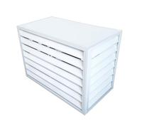 Cache Climatiseur Extérieur En Alliage D'aluminium Étagère De Support Protection Solaire Couvre Des Clôtures D'écran De Confidentialité De Stand (Color : White, Size : 110 * 60 * 80cm)