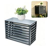 Cache climatiseur métal,Cache Pompe a Chaleur Extérieur | Cache Clim, Anti Intempéries ,100 x 50 x 70 cm1.5 HP, protection unité extérieure pour pompe à chaleur,Réduction Bruit