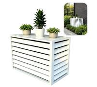 Cache climatiseur métal,Cache Pompe a Chaleur Extérieur | Cache Clim, Anti Intempéries ,100 x 50 x 70 cm1.5 HP, protection unité extérieure pour pompe à chaleur,Réduction Bruit