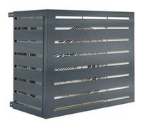 Cache climatiseur métal gris anthracite protection unité extérieur 95 x 48 x 80 cm G
