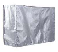 Cache CM de Climatisation pour Unité Extérieur 105x40x75 Argenté | Polyester, Protection Cinq Faces, Installation sans Outil, Bloque L’air Froid, Usage Extérieur