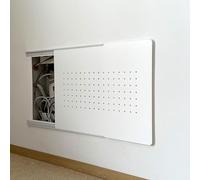 Cache Compteur Electrique Couvercle de Panneau Électrique Coulissant avec Rail Auto-adhésif, Couvercle de Boîte de Compteur Électrique Extra Fin, Couvercle de Boîte à Fusibles Domestique pour Chambre