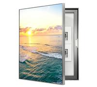 Cache Compteur Electrique Mural, Cache Tableau Electrique Decoratif | Cadre en Alliage D'aluminium, Résistant À L'eau et À L'humidité pour L'entrée, La Chambre(30x40cm/12x16in)