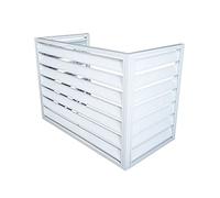 Cache-condensateur d'air en aluminium blanc, mini split AC pour unité extérieure, protection contre la pompe à chaleur, résistant aux intempéries, réduction du bruit - Taille 100