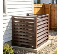 Cache Condenseur en Aluminium pour Unité de Climatisation Extérieure | Cache Climatiseur avec Panneaux à Persiennes pour Jardin, Terrasse et Extérieur(A,100cm/39.3in)
