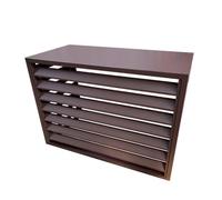 Caché Couverture De Climatiseur Pour Intérieur Extérieur Support De Climatiseur En Alliage D'aluminium Support De Fleur Mobile Stores De Coque De Rack De Climatisation 4 Panneaux (Color : Brown, Siz