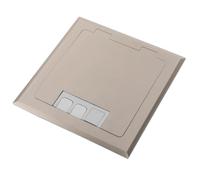 Cache de Prise de Sol Carré en Acier Inoxydable, Plaque Encastrée | Finition Discrète et Affleurante, pour Boîtier Électrique et Modules Intégrés, Usage Bureau ou Salon