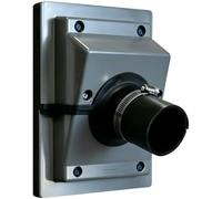 Cache de traversée murale HVAC, ouverture de 2,36 po, kit de cache de ligne compatible avec mini split, cache de tuyaux AC pour l'extérieur, boîtier gris avec toile isolante et composants