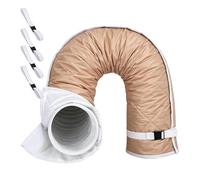 Cache de tuyau CA | Protection de tuyau isolée thermique réglable | Kit d'isolation mobile de climatisation | Pour porte extérieure de camping-car, fenêtre de garage de 12,7 et 15 cm de diamètre