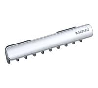 Geberit ONE - Couvercle de vidage pour lavabos avec sortie horizontale, insert de crête, chrome brillant 505.082.21.1