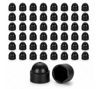 Cache-Écrou M10 Clé 17 Noir Antirouille, Capuchon Plastique pour Vis et Boulon Hexagonal, Cache Vis Haute Densité Contre Pluie et Rayons UV, Protection Extérieure, Lot de 50 Pièces