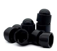 Cache écrou M10 Noir, 10 pièces, caches vis plastique, capuchon de protection hexagonal, cache noir, protection anti-rouille pour écrou et vis, finition propre bricolage Lun Fix