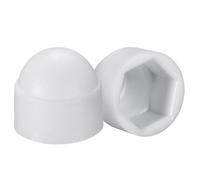 Cache Écrou SOURCING MAP Cache Écrou Protection M8 Cache Boulon Capuchon Hexagonal 13mm Vis Couvercle Plastique Dôme Blanc 50Pcs