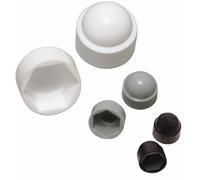 Cache-écrous plastique gris hexagonaux - diamètre 8 mm - 100 pièces - DIN 985 GOETTGENS SA