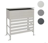 Mendler Cache en Aluminium pour climatisation/échangeur Thermique HWC-P94, Couvercle de Coffre de Rangement 110 x 96 x 43 cm - Gris-Blanc