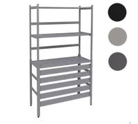 Cache en aluminium pour climatiseur/échangeur thermique HWC-P95, cache pour grille de protection, étagère 163 x 90 x 38 cm ~ gris