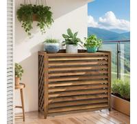 Cache en bois pour climatiseur d'extérieur
