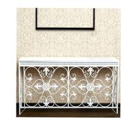 Cache-étagère de radiateur, design sculpté de style européen moderne, protection de chauffage pour bureau, salon, chambre à coucher, couloir (marron, 120 x 24 x 90 cm)