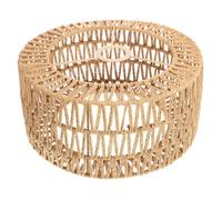 Cache-lumière pour Plafonnier en Rotin Tressé, Abat Jour en Rotin Jaune | Style Rustique , de L’éblouissement, Texture Douce Ajourée, Adapté aux Douilles E27, Décoration Hôtelière