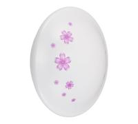 Cache-lumière Rond en Plastique Blanc 25,5x25,5x8cm | Remplacement pour Ventilateur de Plafond, Structure à Col Vissé, Finition Lisse, pour Chambres et Salles à Manger