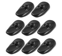 Cache Oreille pour Coloration Cheveux en Silicone Noir, Lot 8 Pièces | Protège Oreilles Résistant, Usage Salon et Spa, Couvre-oreilles Souples, Anti-fissure et Anti-casse