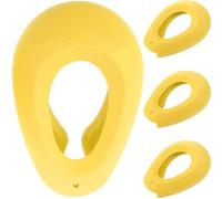 Cache-oreilles en Silicone Jaune, 2 Paires, Protection Oreilles | Usage à Domicile Hôtel, Forme Oreille, pour Femmes et Hommes, Lot de 4 Pièces