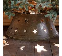 Cache-pied pour sapin de Noël Ysabelle marron vieilli H/Ø env. 25/60 cm