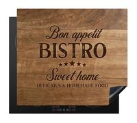 Cache Plaque 60x50 cm - Protection Plaque Induction, Cuisson - Motif Texte Vintage - KitchenYeah