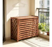 Cache Pompe a Chaleur Exterieur Habillage Persienne Brise Vue | Meuble brise vue exterieur pour masquer les equipements techniques de jardin et balcon.(100*92)