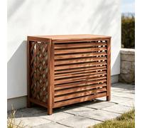 Cache Pompe a Chaleur Exterieur Habillage Persienne Brise Vue | Meuble brise vue exterieur pour masquer les equipements techniques de jardin et balcon.(110*85)