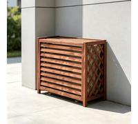 Cache Pompe a Chaleur Exterieur Habillage Persienne Brise Vue | Meuble brise vue exterieur pour masquer les equipements techniques de jardin et balcon.(110*85)
