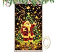 Cache-porte de Noël Décoration de fenêtre de Noël fluorescente UV 183x91 cm | Décor de porte de fête pour propriétaires entrée d'école fête maison appartement salon chambre StyleC
