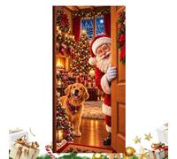 Cache-Portes Festifs Bannière Plate Imprimée en 2D pour l'Hiver et les | Toile de porte de Noël 180 x 90 cm Pour Maison de Ferme, Porche d'Entrée, Fête, Accessoire Photo, Maison et Apparteme LSS040
