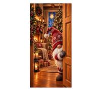 Cache-Portes Festifs Décoration Plate de de Fête en 2D | Housse de Porte d'Entrée de Noël 180 x 90 cm Pour Maison de Ferme, Porche d'Entrée, Fête, Accessoire Photo, Maison et LSS045