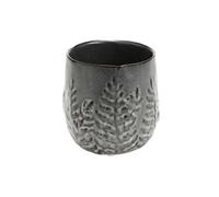 AMADEUS Cache Pot de Fleur en céramique grise - RYOKAN - Hauteur 12 cm - Diamètre 12 cm G
