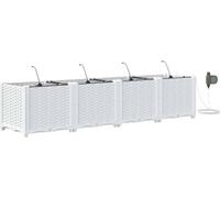 Cache-pot de jardin 4 pc Blanc 160 x 40 x 37,5 cm PP
