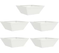 Cache-pot de jardin 5 pcs Blanc 40 x 40 x 15 cm