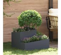 Cache-pot de jardin Acier patiné Pots en métal pour l'extérieur plantes vidaXL v