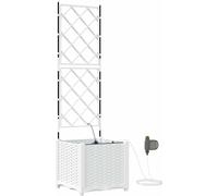 Cache-pot de jardin Blanc 40 x 40 x 142 cm PP